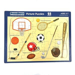 Puzzle Patch 25 Pc Tray Puzzle Vintage 1992 SPORTS